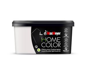 MAXMEYER Home Color Idropittura colorata per interni, Pittura Murale Superlavabile e Igienizzante, Finitura Opaca, Colore Grigio Polare 2,5 Litri