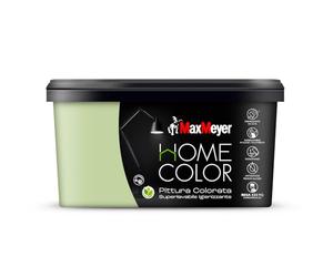 MAXMEYER Home Color Idropittura colorata per interni, Pittura Murale Superlavabile e Igienizzante, Finitura Opaca, Colore Avocado 2,5 Litri