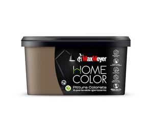 MAXMEYER Home Color Idropittura colorata per interni, Pittura Murale Superlavabile e Igienizzante, Finitura Opaca, Colore Marron Glacè 2,5 Litri