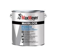 MaxMeyer MAXBLOCK Fondo Isolante per interni, Barriera Contro le Macchie, Sovraverniciabile, A+ Senza Formaldeide, Bianco, 2,5 Litri