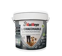 MAXMEYER PITTURA MURALE PER INTERNI, PER PARETI SENZA MACCHIE, LA SMACCHIABILE BIANCA 10 L