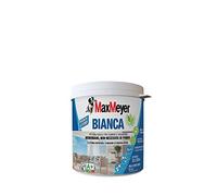 MAXMEYER Pittura per interni Bianca Lavabile Monomano, 2 in 1: fissativo e pittura, per camere e soggiorni 0.75 l