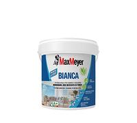 MAXMEYER Pittura per interni Bianca Lavabile Monomano, 2 in 1: fissativo e pittura, per camere e soggiorni 4 l