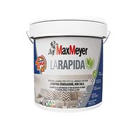 Maxmeyer Pittura per interni Lavabile, asciuga in 1 ora, A+ e priva di formaldeide, La Rapida BIANCO 14 L