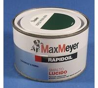 MAXMEYER Rapidoil, Smalto Lucido Universale per Ferro e Legno, Resistente agli Agenti Atmosferici, Buon Potere Coprente, Multisupporto, 5-6 mq (Grigio Perla RAL 1013, 0,375 Litri) (Grigio Ral)