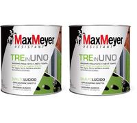 MAXMEYER Smalto 3 in 1 Finitura Lucida Marrone 0,5 L (Confezione da 2)
