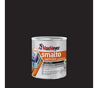 MAXMEYER Smalto a solvente per ferro e legno satinato NERO R9005 0,125 L