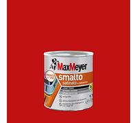 MAXMEYER Smalto a solvente per ferro e legno satinato ROSSO R3020, 0.75 L