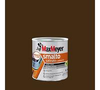 MAXMEYER Smalto a solvente per ferro e legno satinato TESTA DI MORO R8017 0,750 L