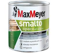 Maxmeyer Smalto All'Acqua Poliuretanico Opaco Grigio Fumo 0,75 L