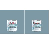 Maxmeyer Smalto All'Acqua Poliuretanico Satinato Denim 0,75 L (Confezione da 2)