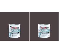 Maxmeyer Smalto All'Acqua Poliuretanico Satinato Marrone 0,75 L (Confezione da 2)