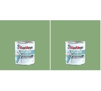 Maxmeyer Smalto All'Acqua Poliuretanico Satinato Verde Cina 0,75 L (Confezione da 2)