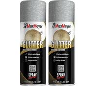 MAXMEYER Spray Glitter Argento 0.400 L (Confezione da 2)