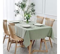 maxmill Tovaglia rettangolare testurizzata impermeabile, a prova di perdite, senza pieghe, decorazione per tavolo da cucina, sala da pranzo, decorazione per tavolo per esterni e interni, 133 x 178 cm,