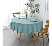 maxmill Tovaglia rotonda in jacquard con design a spirale, impermeabile, antirughe, a prova di fuoriuscite, pesante, morbida, per tavolo circolare e cucina, sala da pranzo, 178 cm, turchese