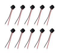 Maxmoral 10pcs DC 12V 85dB Buzzer Attivo Mini Buzzer Elettronici Connettore cablato