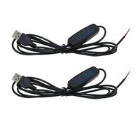 Maxmoral 2 cavi di prolunga per controller dimmer DC5 V con adattatore interruttore porta USB cavo di alimentazione per lampadine e apparecchi di illuminazione, nero