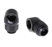 Maxmoral 2 connettori di prolunga neri G1/4 di pollice da maschio a femmina, rotanti a 360 gradi, in ottone nichelato, adattatore, adatto per sistema di raffreddamento ad acqua del PC