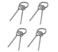 Maxmoral 4 perni di ricambio per tenda da 5 mm x 50 mm, anello a chiodo a doppio ago, in alluminio, ultra leggero, connettore per palo della tenda, kit di accessori per la riparazione di escursioni