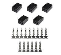 Maxmoral 5 connettori per ventola PC, guscio in plastica PWN PWN guscio in plastica per computer ventola di raffreddamento con interfaccia femmina a 3 pin kit connettore ventola PC