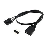 Maxmoral ICUE Commander Core Xt, cavo piatto di conversione per scheda madre RGB da 4 pin a 3 pin ARGB, cavo di prolunga per scheda madre 5 V RGB 30 cm