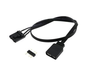 Maxmoral ICUE Commander Core Xt, cavo piatto di conversione per scheda madre RGB da 4 pin a 3 pin ARGB, cavo di prolunga per scheda madre 5 V RGB 30 cm