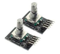 Maxmoral Modulo encoder rotativo KY-040, 2 pezzi, 360 gradi, compatibile con Arduino