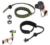 MAXMURYS Cinturino da Polso per Fotocamera 2 Pezzi con 2 Viti 1/4-20, Cinghia Regolabile in Paracord per Osmo Pocket 3, Insta360 X5 X4 X3, Selfie Stick, Reflex, Gimbal e Accessori con Attacco 1/4