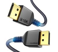 Maxonar Cavo DisplayPort 2.1 16K 5M DP 2.0 16K@60Hz,10K@60Hz,8K@120Hz, 4K@480Hz/240Hz 80Gbps HDR10 HDCP DSC 1.2a FreeSync G-Sync Display Port 2.1 per gaming Monitor