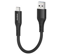 Maxonar Cavo USB C corto, 20cm/0,2m 1Pack 10 Gbps USB3.2 Gen2, tipo C, Android Auto QC3.0 3.1A, USB A a C, per Samsung Note20, Galaxy S23/S22/S21 Z Flip 5 Tab S9 Pixel 8 Pro OnePlus 11-nero