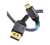 Maxonar Cavo USB C DisplayPort1.4 8K@60Hz 4K@60Hz/144Hz/120Hz 5K@60Hz 2K@240Hz unidirezionale Thunderbolt 3/4 a DisplayPort HBR3 tipo C DP 1.4 per Mac Studio M1 MacBook Air M2 2022 Mac Mini-1M