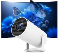Maxora Mini Proiettore Supporta 4K 1080P, Proiettore Portatile WiFi 6 Bluetooth 5.4, Keystone Automatico, Rotazione 180°, Bianco, HDMI/TV Stick/Memory Stick/Laptop