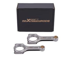 maXpeedingrods 2 Pezzi 130mm Bielle H-Fascio Connecting Rods Forgiato per Fiat 500 Old Model 2 Cylinder con Rod + ARP 2000 5/16" Bulloni [EU Stock]