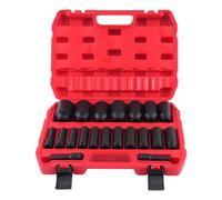 maXpeedingrods 20 chiavi a bussola per avvitatore a percussione da 1/2", CRV, 10-38 mm, per officina, auto, officina, servizio pneumatici, 6 punti, set di chiavi a percussione
