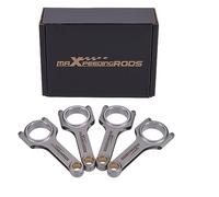 maXpeedingrods 4 pezzi 128.5mm Bielle H-fascio Connecting Rods Forgiato per Fiat Punto GT 1.4 1.6 Turbo MK1 176 1993-1999 + ARP 3/8" 2000 Bulloni [EU STOCK]