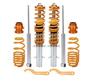 maXpeedingrods 4X Kit Coilovers Assettata Ammortizzatori Coilover Sospensioni Altezza Regolabile per Volkswagen Golf 4 per Seat Leon per New Beetle