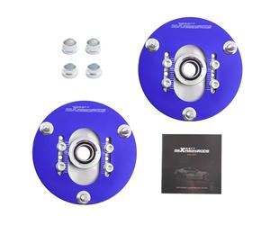 maXpeedingrods Camber Plates, Front Coilover Top Upper Mounts for E46 3 Series 1998-2005 - Blue