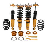 maXpeedingrods Kit coilover Per BMW Serie 3 E46 ammortizzatori auto a 24 livelli Sospensione Coilover nuovo per318 325Ci 1998-2005 Giallo