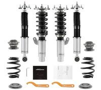 maXpeedingrods Kit coilover Per BMW Serie 3 E46 ammortizzatori auto a 24 livelli Sospensione Coilover nuovo per318 325Ci 1998-2005 Argento