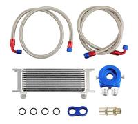 maXpeedingrods Kit radiatore olio universale a 13 file AN-10 | con adattatore filtro e tubi