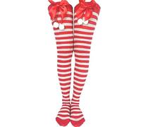 maxpo Calze alte da donna, colorate, a righe, al ginocchio, lunghe, per cosplay