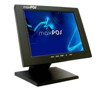 MAXPOS Monitor Tattile 10 Pollici VGA HDMI TFT LED Colore Nero USB