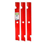 MAXPOWER 561139B - Set di 3 Lame Resistenti per Taglio Exmark da 60", sostituisce 103-6403, 103-6403-S, Rosso
