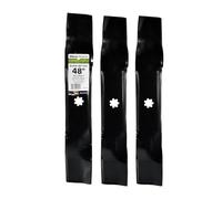 Maxpower 561812B Set of 3, 3-N-1 Blades for 48" Cut John Deere, Replaces AM137757, AM141035, GX21784, GY20852, Black