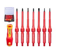 MAXPOWER Cacciaviti Isolati, Set di Cacciaviti Elettrici Isolati 7 in 1, Utensili per Cacciaviti per Elettricisti con Punta Magnetica Phillips e Torx