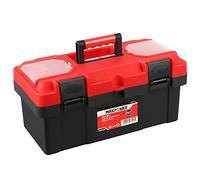 MAXPOWER Cassetta degli attrezzi da 40,6 cm, piccola cassetta degli attrezzi in plastica con chiusura e vassoio rimovibile, cassetta degli attrezzi bloccabile per la casa