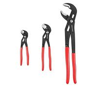 MAXPOWER Set di 3 Pinza Regolabile 175/240/415 mm, Pinze a Giunto Scorrevole Pinza a Pappagallo a Serraggio Piatto per Tubi e Dadi
