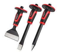 MAXPOWER Set di 3 Scalpelli: Piatto e Punta per Muratore e Piastrelle