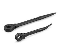 MAXPOWER Set di chiavi a cricchetto a basso profilo, 2 pezzi, cricchetto a doppia presa, 17 mm x 19 mm